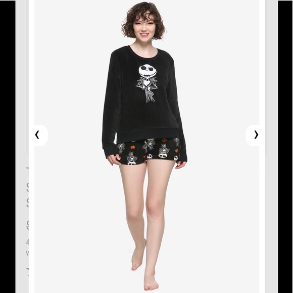 DISNEY NBC Jack Skellington Plush Short SLEEP SET! - Picture 2 of 7